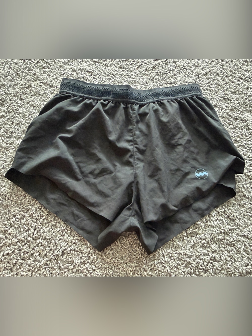 Janji Black Athletic Running Shorts with Subtle Logo